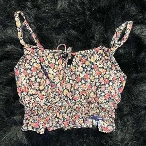 wild fable (target) flower crop top